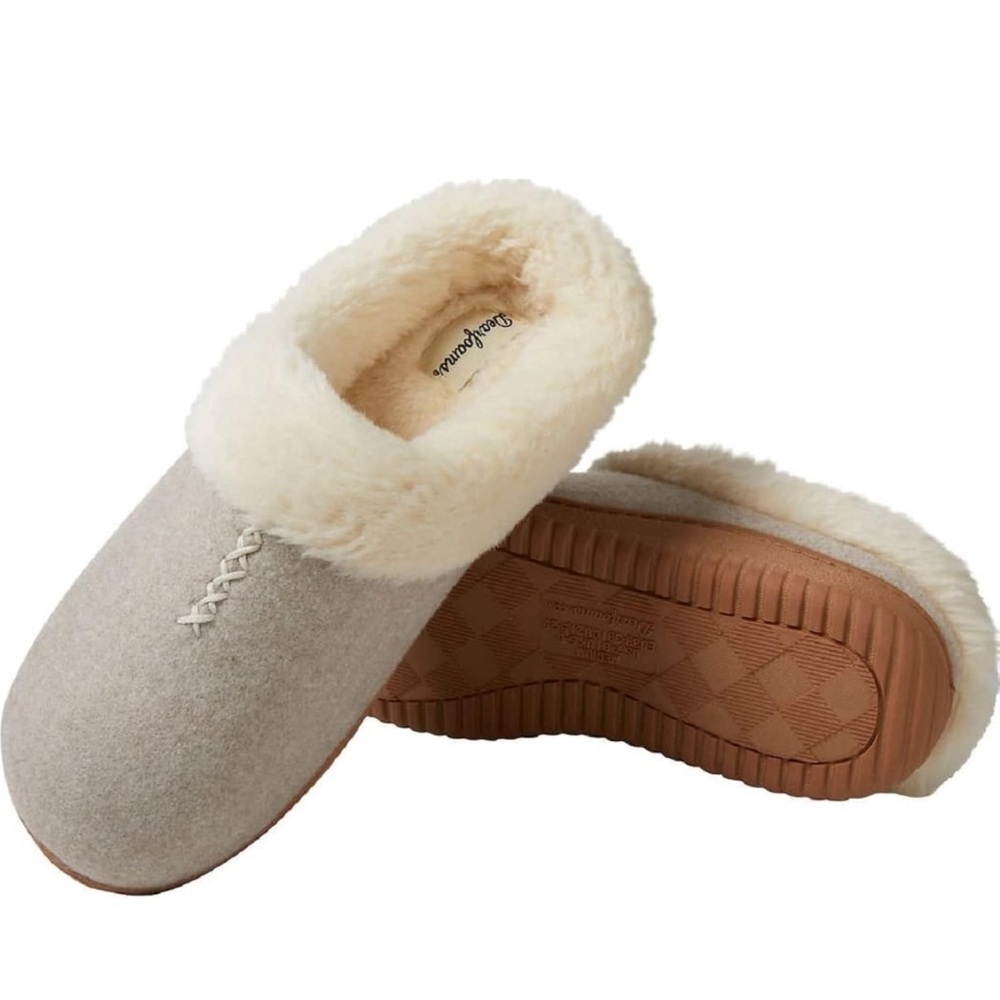 Dearfoams Women's Slippers  Memory Foam (Oatmeal Heather XL 11-12)NIB